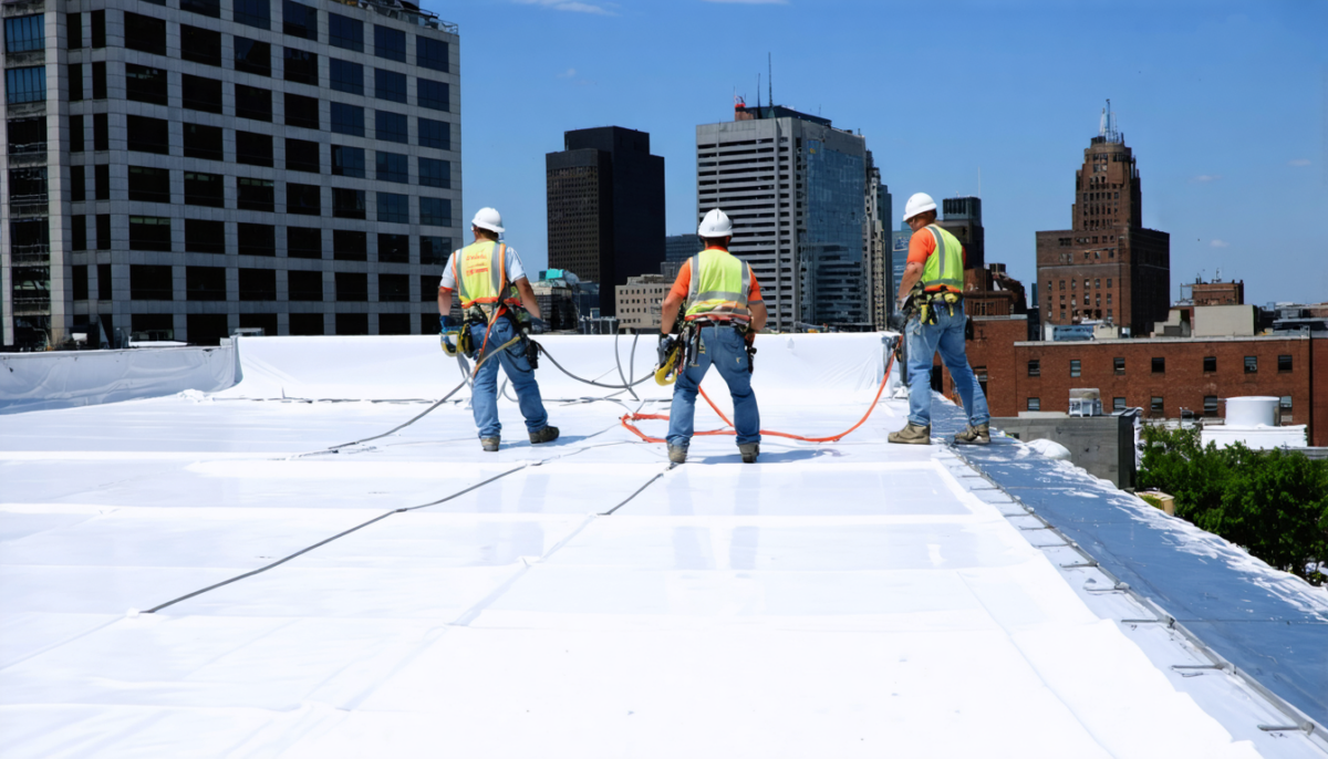 découvrez le coût estimatif pour la rénovation d'une toiture de 100 m² avec une membrane coolroof, incluant matériaux, main-d'œuvre et avantages énergétiques.