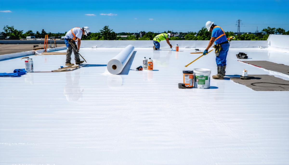 découvrez le coût estimé pour la rénovation d'une toiture de 100 m² avec une membrane coolroof, incluant les prix des matériaux et de la main-d'œuvre pour une meilleure isolation et durabilité.