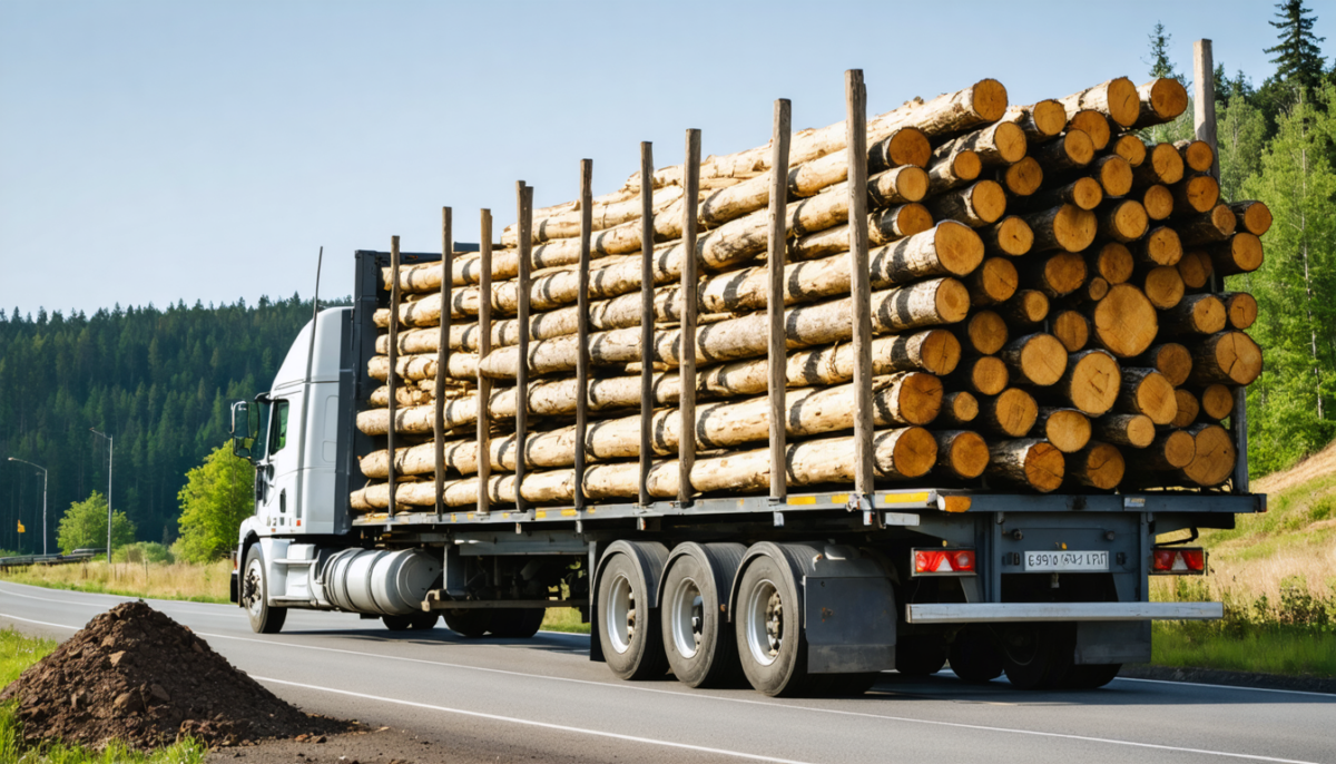 découvrez le coût d'un semi-remorque chargé de bois de chauffage en bûches de 2 mètres, incluant le transport, la manutention et les prix du marché.