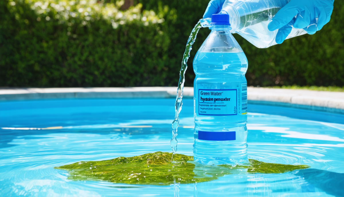 découvrez comment éliminer efficacement l'eau verte de votre piscine grâce au peroxyde d'hydrogène avec notre guide complet pour une eau claire et saine.