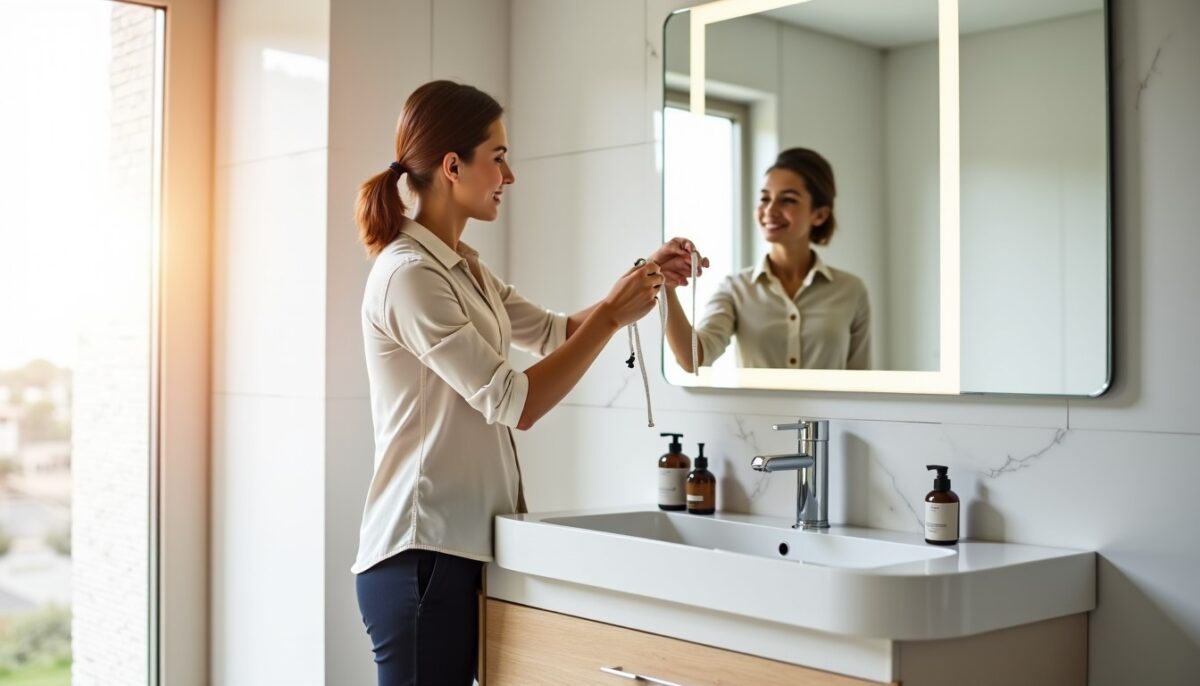 Comment déterminer la hauteur idéale pour votre miroir de salle de bain
